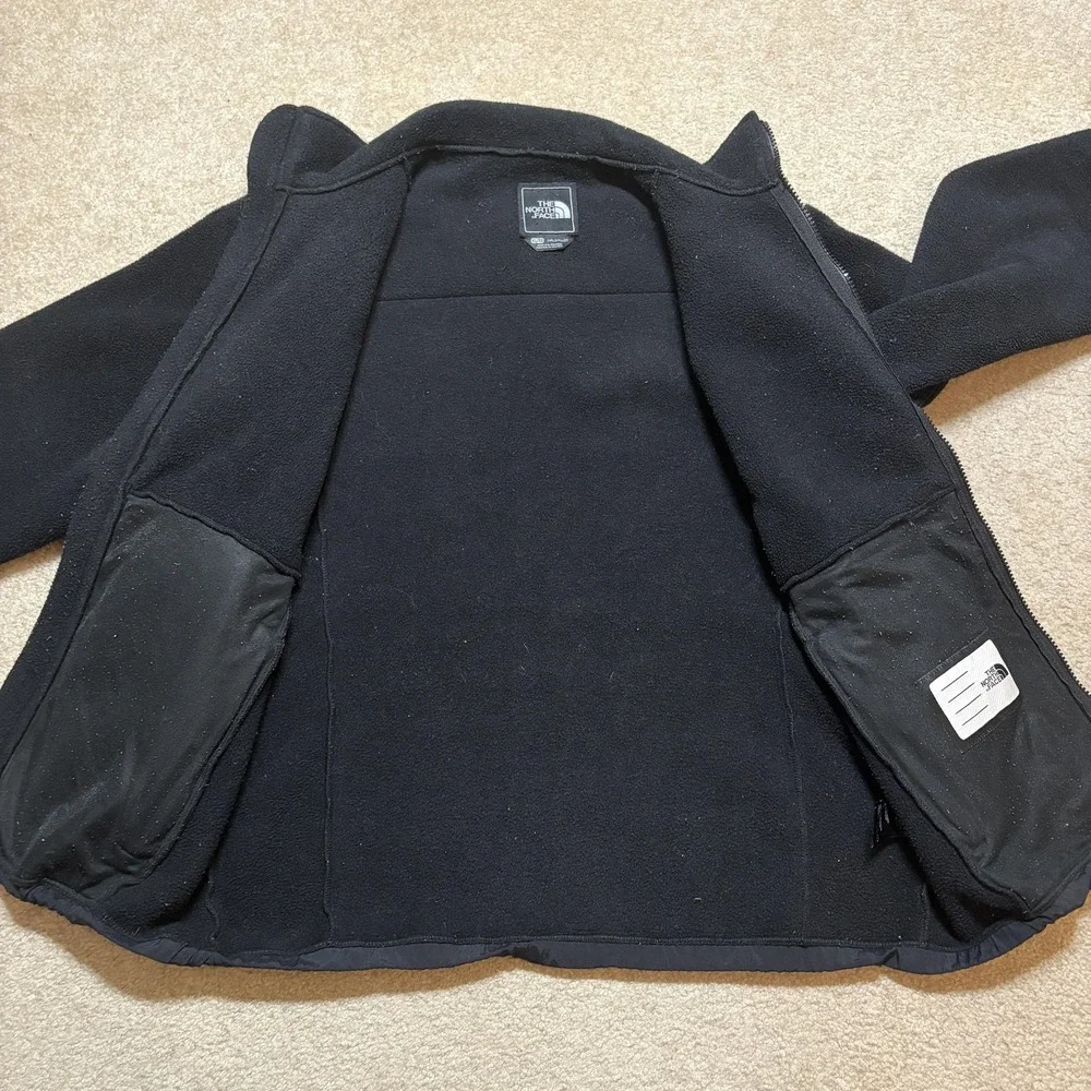 The North Face Denali Jacket Girls XL Black Polartec Fleece Zip Pockets Outdoor